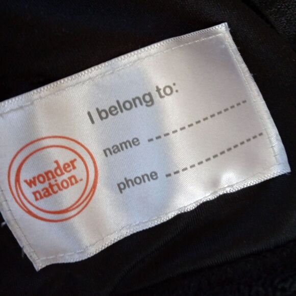 Wonder Nation Black Sherpa Jacket with Hood Size Large 10-12 - Picture 6 of 8